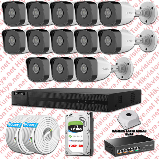 Hilook İp Kamera Seti 1080p Fullhd 13 Güvenlik Kamerası
